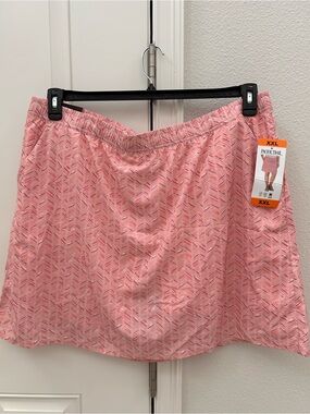 Pacific Trail Pink Chevron-Pattern A-Line Skort
